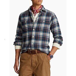 Polo Ralph Lauren Plaid Flannel Button Front Shirt - Size Med - NWT